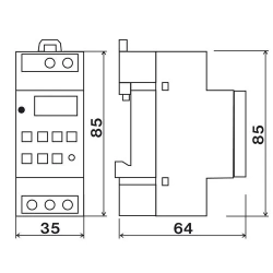 CS4-16 (0147) Spínač časový na DIN lištu, max. zátěž 3680 W, Elektrobock