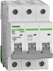 100055 Ex9BN 3P B25 Instalační jistič 6 kA,B,25A,3pól, Noark