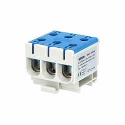 1006617 Svorka univerzální UK 50/3 N, 160A, 1pól., AL/CU, krytá, modrá, na DIN /2090305, Pollmann Elektrotechnik