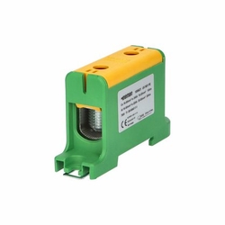 1006621 Svorka univerzální UK 95/1 PE, 245A, 1pól., AL/CU, krytá, zel.-žl., na DIN/panel, Pollmann Elektrotechnik