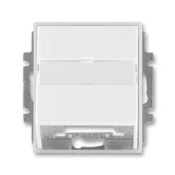 5014E-A00100 01 Kryt zásuvky komunikační s popisovým polem, bílá/ledová bílá, ABB Element, Time