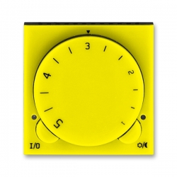 3292H-A10101 64 Termostat univerzální s otočným nastavením teploty, žlutá/kouřová černá, ABB Levit