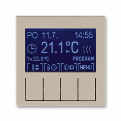 3292H-A10301 18 Termostat univerzální programovatelný, macchiato/bílá, ABB Levit