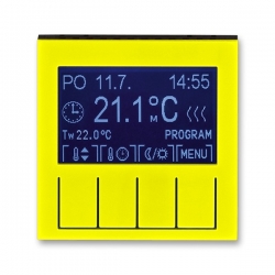 3292H-A10301 64 Termostat univerzální programovatelný, žlutá/kouřová černá, ABB Levit