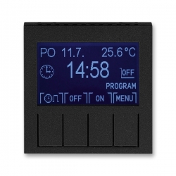 3292H-A20301 63 Hodiny spínací programovatelné (ovládací jednotka), onyx/kouřová černá, ABB Levit