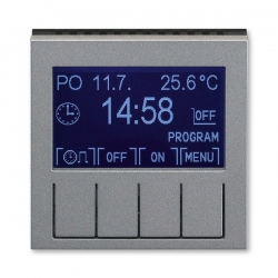 3292H-A20301 69 Hodiny spínací programovatelné (ovládací jednotka), ocelová/kouřová černá, ABB Levit M