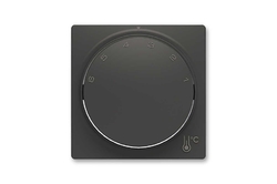 3292T-A00300 237 Kryt termostatu prostorového s otočným ovládáním, s upevňovací maticí, matná černá, Zoni, ABB