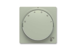 3292T-A00300 243 Kryt termostatu prostorového s otočným ovládáním, s upevňovací maticí, olivová, Zoni, ABB