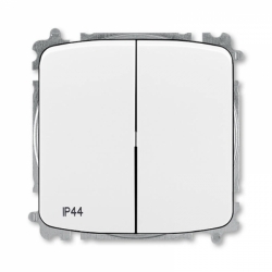 3559A-A05940 B Přepínač sériový s krytem, řazení 5, IP44, bezšroubové svorky, bílá, ABB