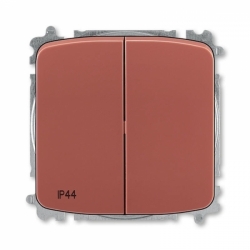 3559A-A05940 R2 Přepínač sériový s krytem, řazení 5, IP44, bezšroubové svorky, vřesová červená, ABB