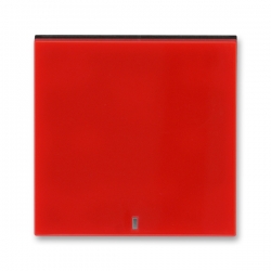 3559H-A00653 65 Kryt jednoduchý s čirým průzorem, červená/kouřová černá, ABB Levit
