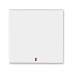 3559H-A00655 01 Kryt jednoduchý s červeným průzorem, bílá/ledová bílá, ABB Levit