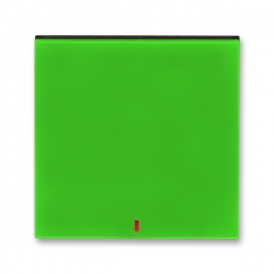 3559H-A00655 67 Kryt jednoduchý s červeným průzorem, zelená/kouřová černá, ABB Levit