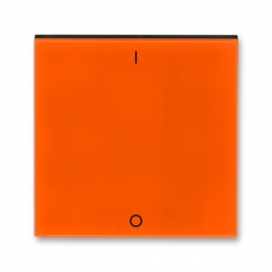3559H-A00933 66 Kryt jednoduchý s potiskem, pro spínače řazení 3, oranžová/kouřová černá, ABB Levit