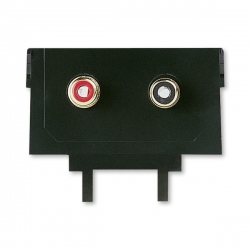 5014A-A2206 Nosná maska s konektory (2x zásuvka CINCH), černá, ABB