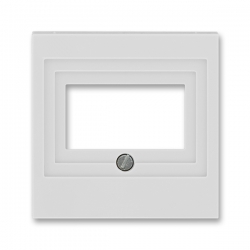 5014H-A00040 16 Kryt zásuvky reproduktorové, HDMI, USB, VGA nebo USB nabíječky, šedá, ABB Levit M