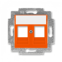 5014H-A01018 66 Kryt zásuvky komunikační se třmenem, oranžová, ABB Levit