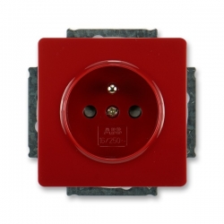 5518G-A02359 R1 Zásuvka jednonásobná, s clonkami, karmínová, ABB Swing / Swing L