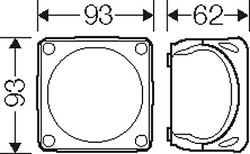 Krabice DK 0200 GZ IP66 93x93x62mm, Hensel