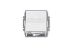 5014E-A00100 04 Kryt zásuvky komunikační s popisovým polem, bílá/ledová šedá, ABB, Element