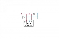 CS3-1B (0133) Spínač časový pod vypínač, pro ventilátory, Elektrobock