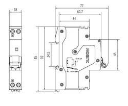 Noark Electric Ex9NLE EL 16A/B 30mA 6kA /111148/