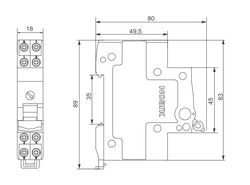 101392 Ex9I40 3P 40A Vypínač šířka 1modul,3pól,40A, Noark