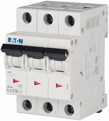 PL6-C16/3 (286601) Jistič 3P 16A C 6kA, EATON