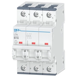 OEZ:41772 LTN-16B-3 Jistič 16A 3P B 10kA, OEZ