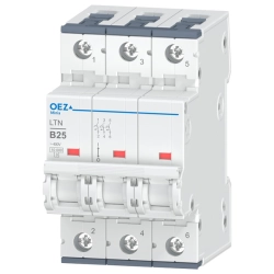 OEZ:41774 LTN-25B-3 Jistič 25A 3P B 10kA, OEZ