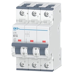 OEZ:41932 LTE-16B-3 Jistič 16A 3P B 6kA, OEZ