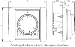 3292E-A10101 04 Termostat univerzální s otočným nastavením teploty (ovládací jednotka), bílá/ledová šedá, ABB, Element