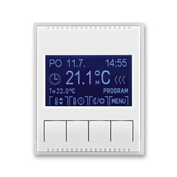 3292E-A10301 01 Termostat univerzální programovatelný (ovládací jednotka), bílá/led. bílá, ABB Element, Time