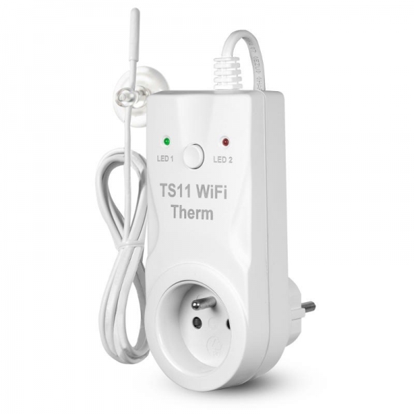TS11 WiFi THERM (0075) Termostat a časový spínač v zásuvce s WiFi, Elektrobock