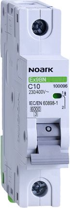 100096 Ex9BN 1P C10 Instalační jistič 6 kA,C,10A,1pól, Noark