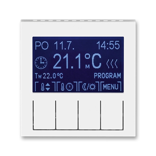 3292H-A10301 01 Termostat univerzální programovatelný, bílá/ledová bílá, ABB Levit