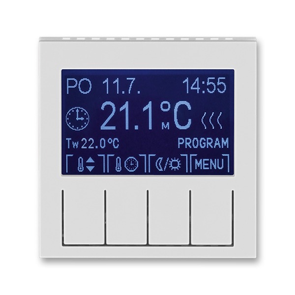 3292H-A10301 16 Termostat univerzální programovatelný, šedá/bílá, ABB Levit