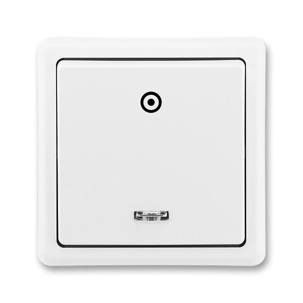 3553-91289 B1 Tlačítkový ovládač zapínací se signal. dout., řazení 1/0S, jasně bílá, ABB Classic