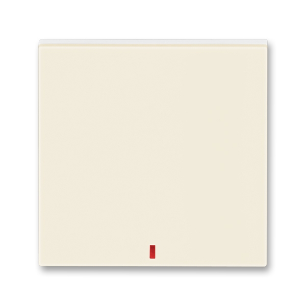 3559H-A00655 17 Kryt jednoduchý s červeným průzorem, slonová kost/bílá, ABB Levit