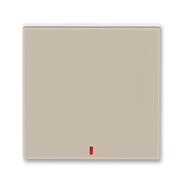 3559H-A00655 18 Kryt jednoduchý s červeným průzorem, macchiato/bílá, ABB Levit