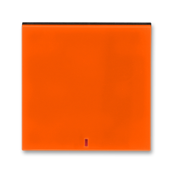 3559H-A00655 66 Kryt jednoduchý s červeným průzorem, oranžová/kouřová černá, ABB Levit