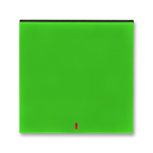 3559H-A00655 67 Kryt jednoduchý s červeným průzorem, zelená/kouřová černá, ABB Levit