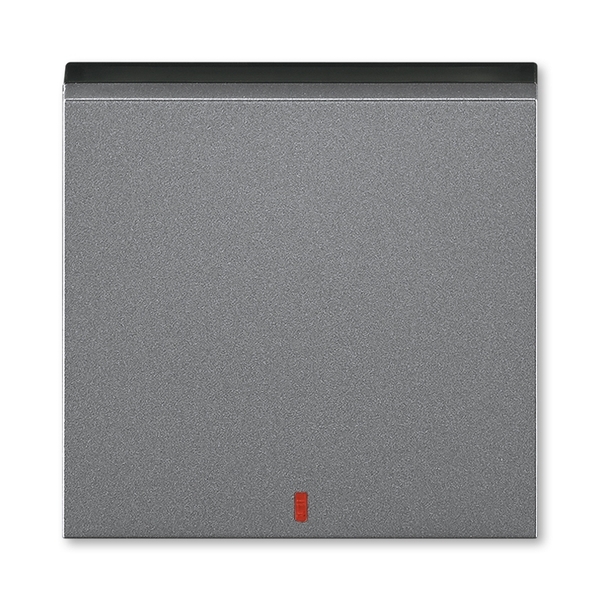 3559H-A00655 69 Kryt jednoduchý s červeným průzorem, ocelová/kouřová černá, ABB Levit M