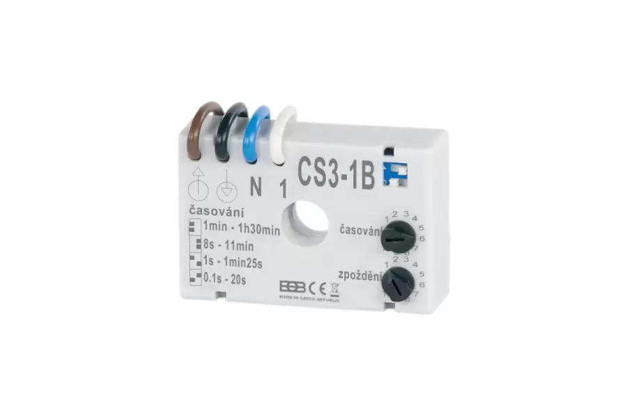CS3-1B (0133) Spínač časový pod vypínač, pro ventilátory, Elektrobock