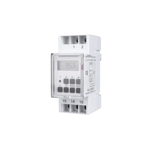CS4-16 (0147) Spínač časový na DIN lištu, max. zátěž 3680 W, Elektrobock