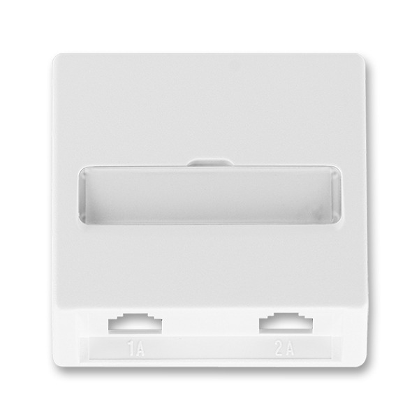 5013C-A00215 B1 Kryt zásuvky telefonní dvojnásobné (pro přístroj 5013U), jasně bílá, ABB Classic