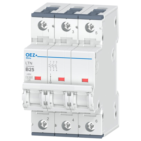 OEZ:41774 LTN-25B-3 Jistič 25A 3P B 10kA, OEZ