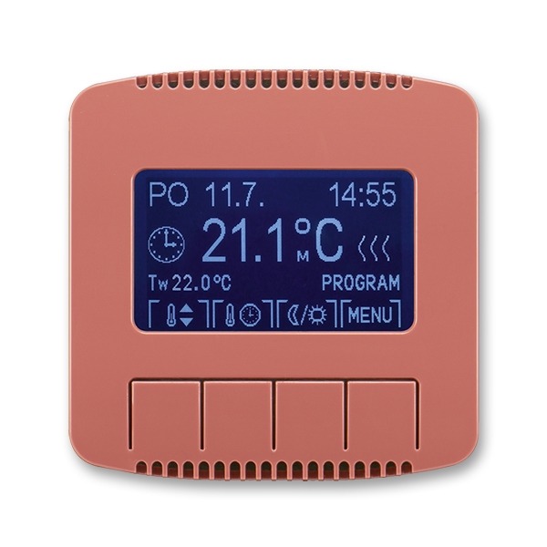 3292A-A10301 R2 Termostat univerzální programovatelný (ovládací jednotka), vřesová červená, ABB Tango