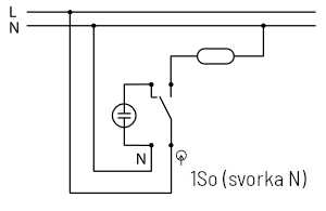 Schéma zapojení spínače řazení 1So